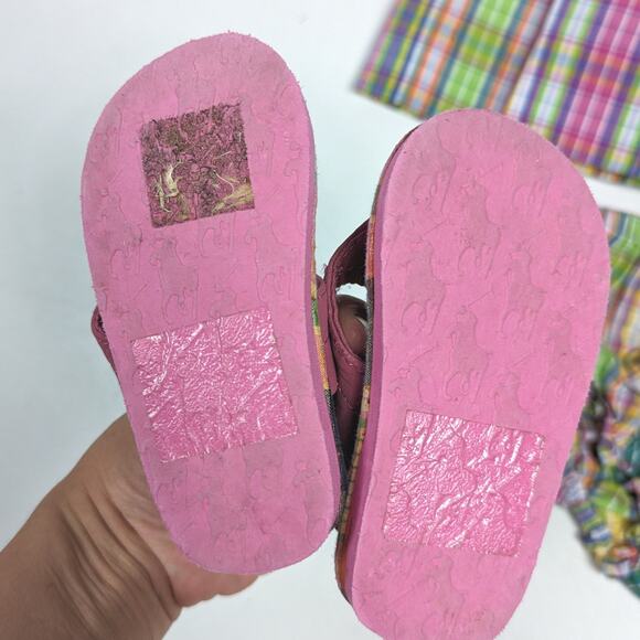 Ralph Lauren Rainbow Plaid Smocked Dress Baby Girls Sz 6m Pink Preppy Classic - Picture 6 of 7